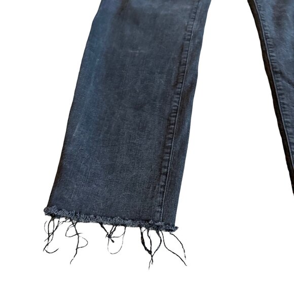 Kut From The Kloth Reese Ankle Straight Leg Black Jeans Raw Hem Size 6 Women's - Picture 7 of 12